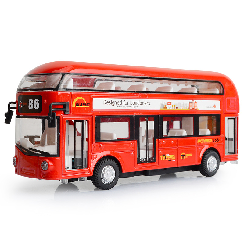 Kids Toys London - 17CM Double Decker London Bus With