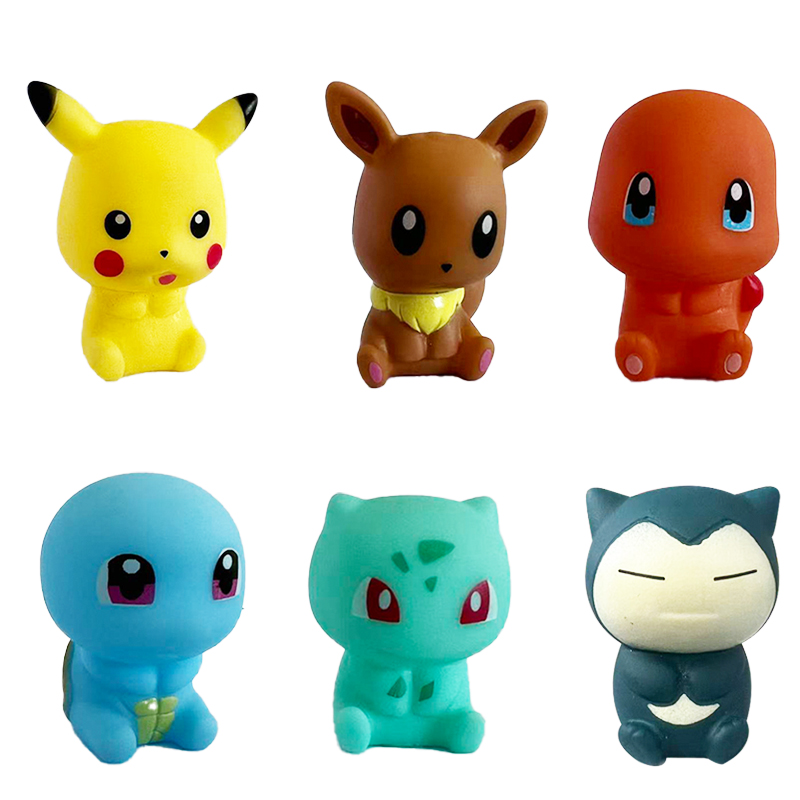 Kids Toys 3 Year Old - 6Pcs Pokemon Bath Toys Pikachu Bulbasaur