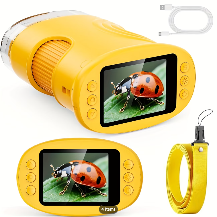 Microscope Kids Science - 1000X Pocket Microscope for Kids with