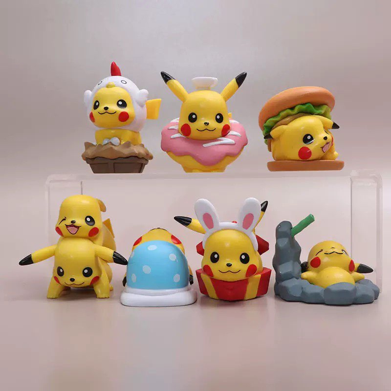 Cute Pikachu Figures 7pcs Set  - Kids Toys Under 200 评论和价格