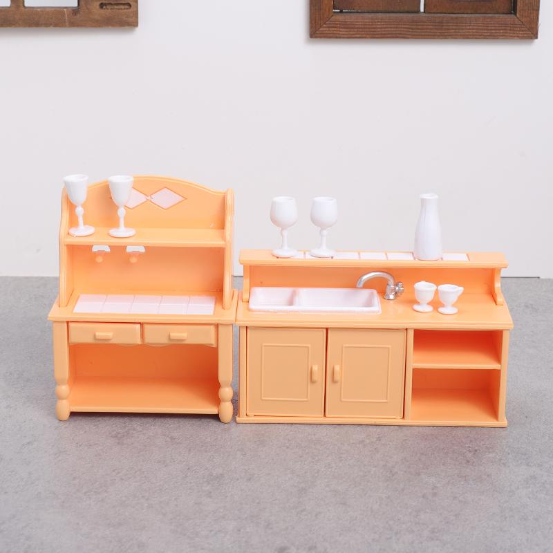 (.) 1 Set Dollhouse Kitchen Fu - Play Kitchen Set 评论和价格
