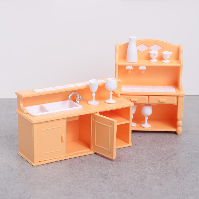 (.) 1 Set Dollhouse Kitchen Fu - Play Kitchen Set 评论和价格