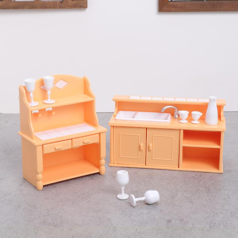 (.) 1 Set Dollhouse Kitchen Fu - Play Kitchen Set 评论和价格