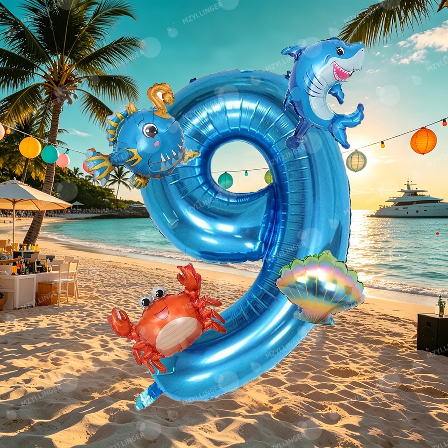 Ocean themed decor balloon set - Water Balloon Set 评论和价格