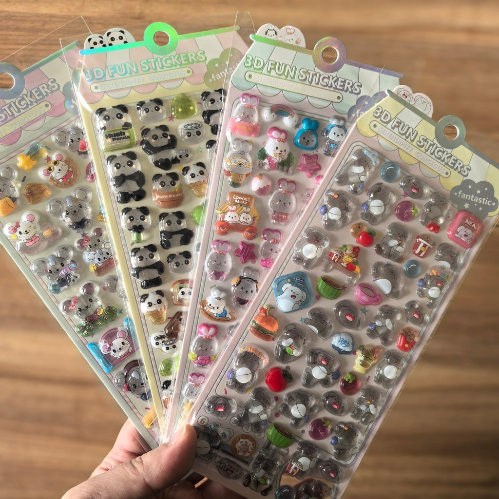 4Pcs 3D Embossed Crystal Anima - Kids Toys Stores 评论和价格