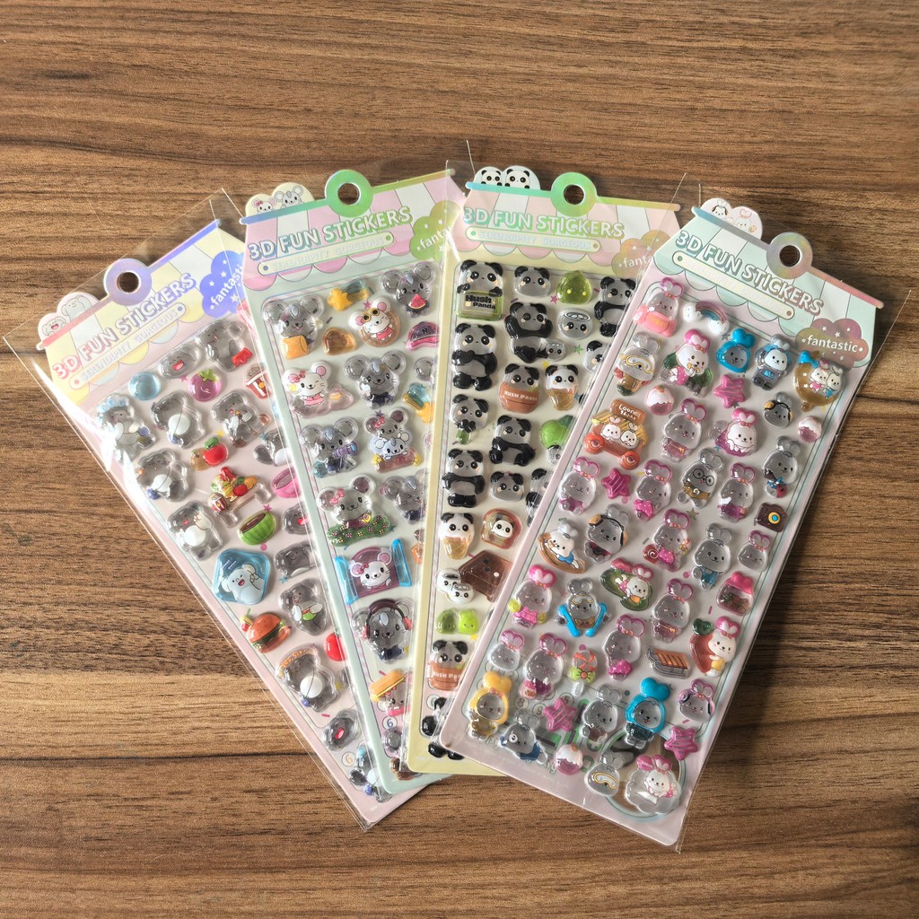 4Pcs 3D Embossed Crystal Anima - Kids Toys Stores 评论和价格