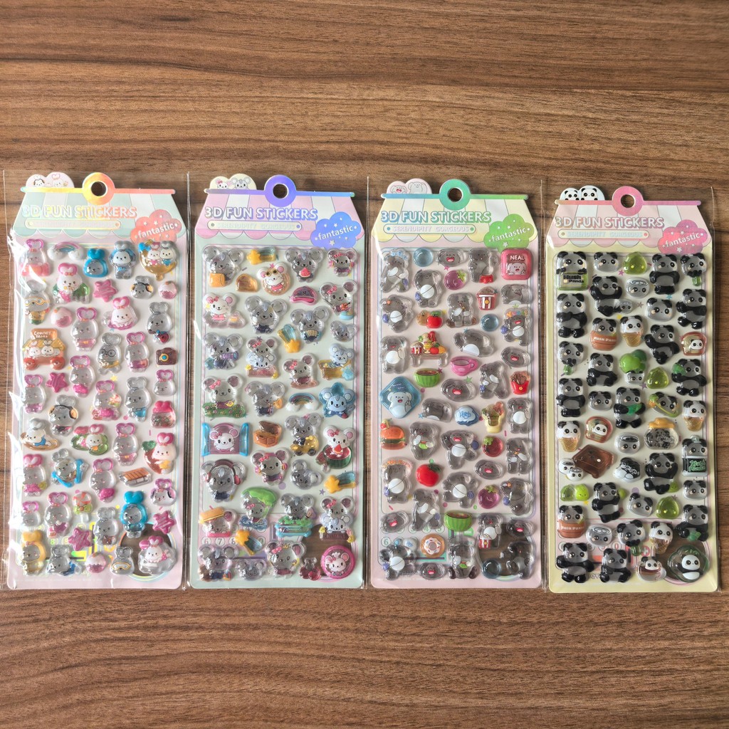 4Pcs 3D Embossed Crystal Anima - Kids Toys Stores 评论和价格