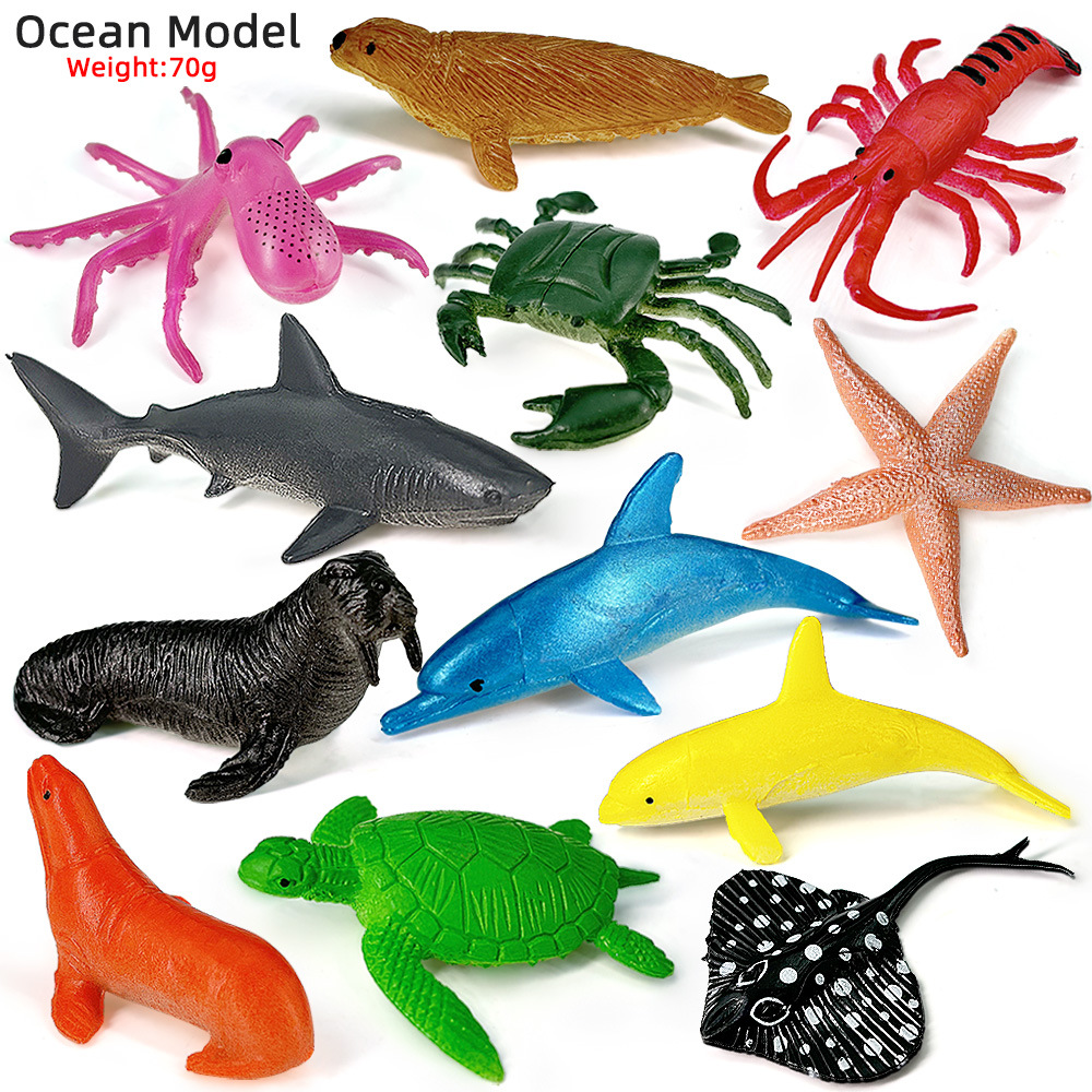 12pcs Ocean Sea Life Set Anima - Kids Toys 3 Year Old 评论和价格