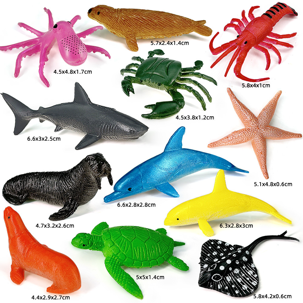 12pcs Ocean Sea Life Set Anima - Kids Toys 3 Year Old 评论和价格