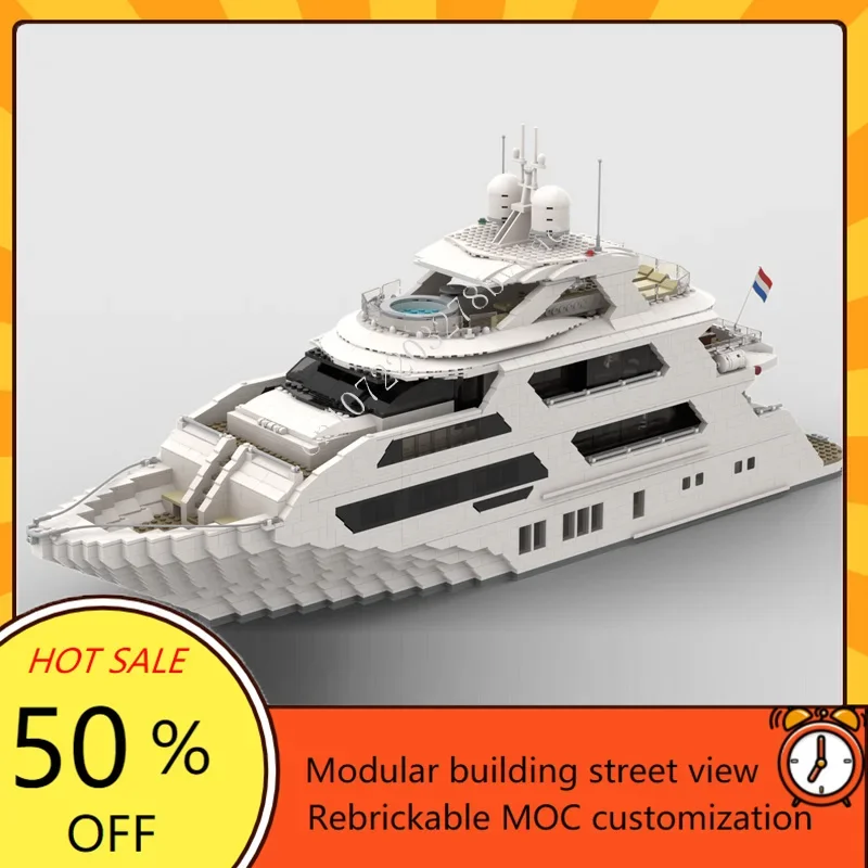4657PCS Custom MOC Super Yacht - Kids Toys Xmas 评论和价格