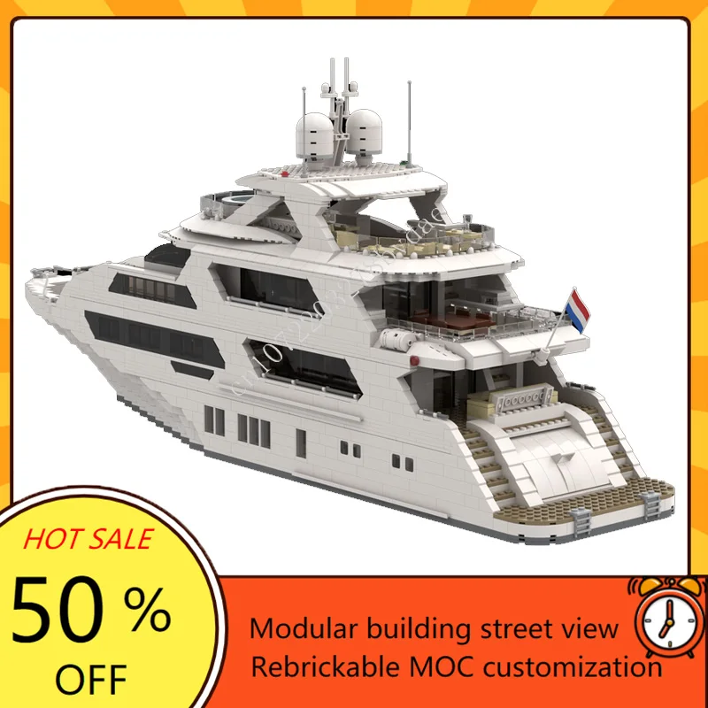 4657PCS Custom MOC Super Yacht - Kids Toys Xmas 评论和价格
