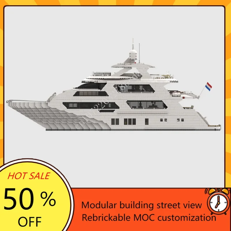 4657PCS Custom MOC Super Yacht - Kids Toys Xmas 评论和价格