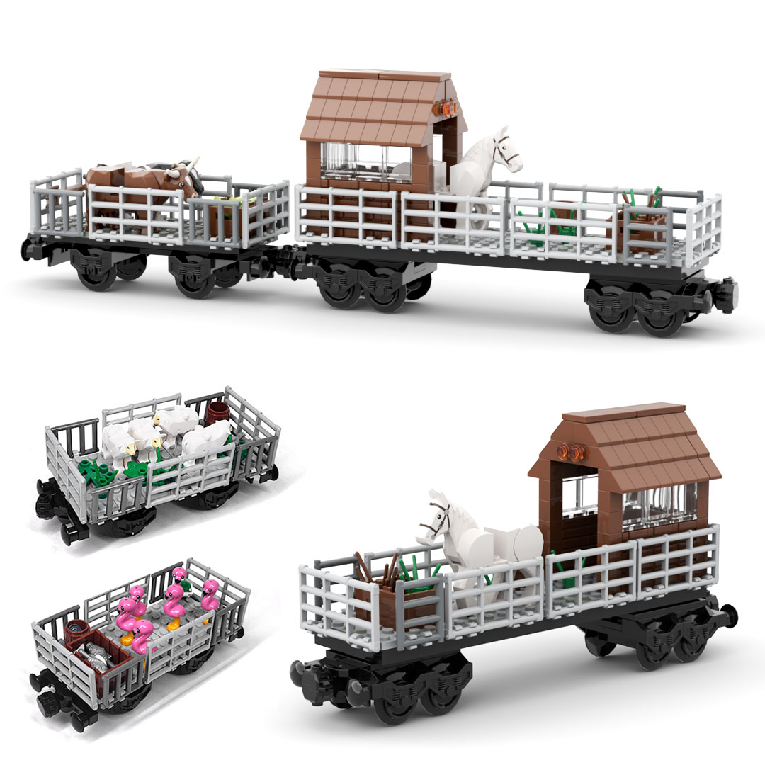 MOC Train Animal Transport Veh - Lego Set Creator 评论和价格