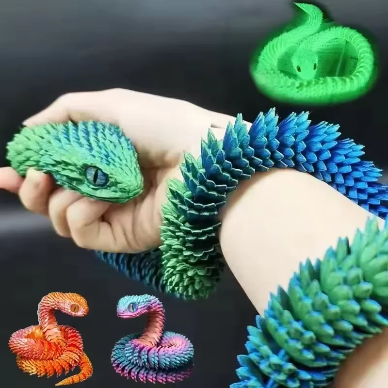 3D Printed Snake Movable Joint - Kids Toys Xmas 评论和价格