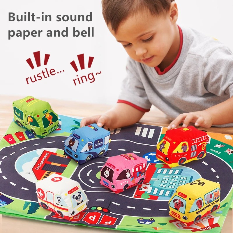 Soft Car Toy Set with Play Mat - Kids Toys 3 Year Old 评论和价格