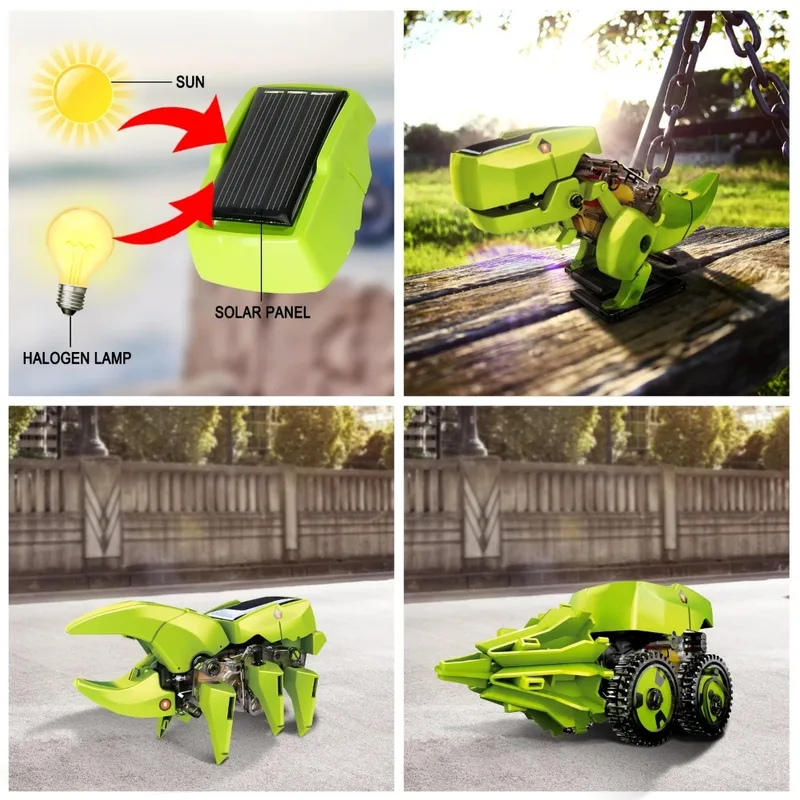 3-in-1 Solar Robot Kit, Dinosa - Kids Toys Under $10 评论和价格