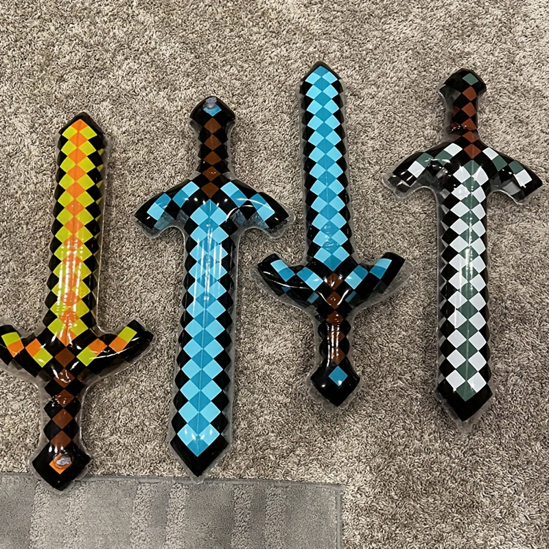 3Pcs Pixel Style Inflatable Sw - Kids Toys Return Gift 评论和价格