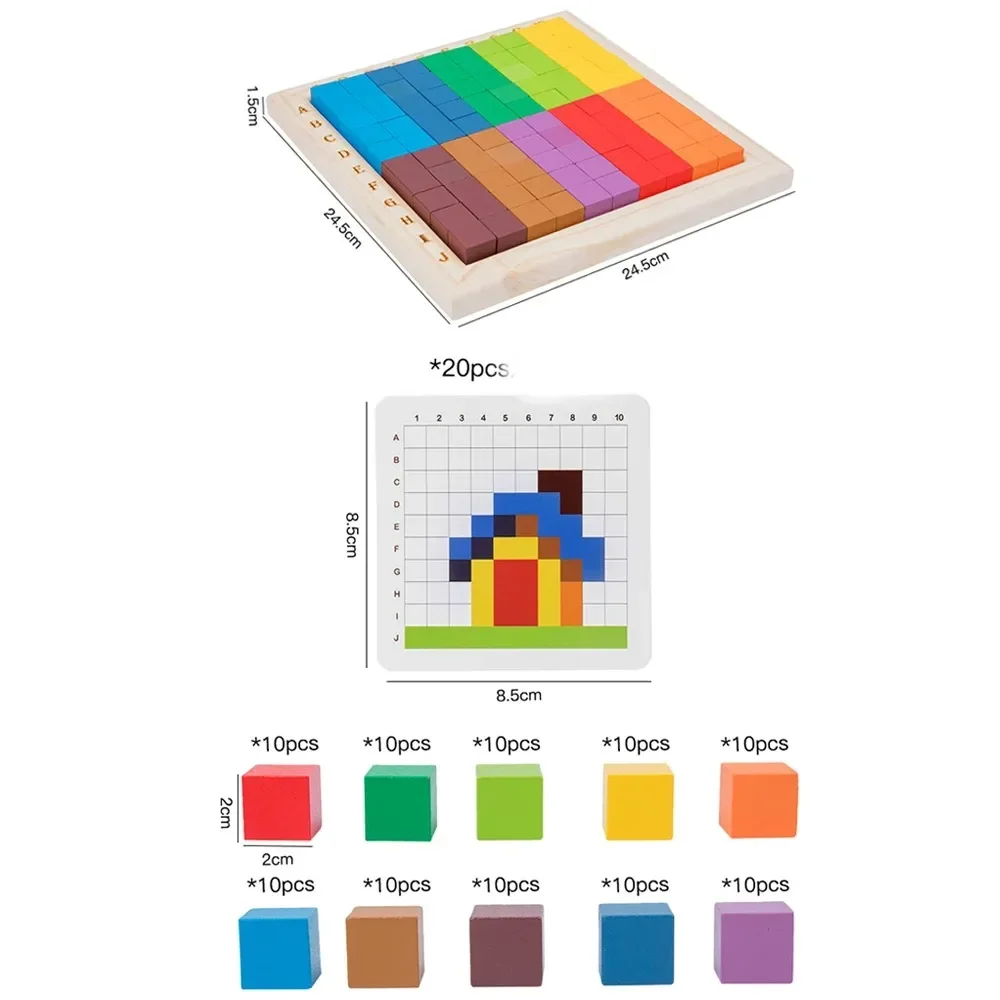 Montessori Color Counting Buil - Kids Toys Under $10 评论和价格