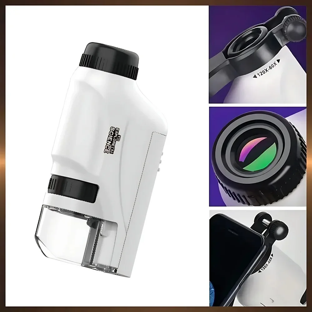 Microscope 60-120X Lab Handhel - Microscope Kids Science 评论和价格